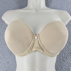 Chantelle Strapless Bra Beige Padded Underwire Full Coverage 38C Demi